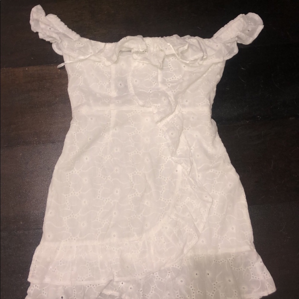 White off the shoulder dress